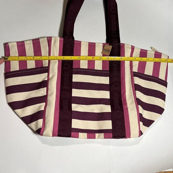 Victoria Secret Pink Weekender Tote Bag Logo Beach Gym Pool Travel Bag Zipper - Picture 13 of 14